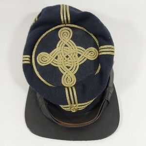 CIVIL WAR  Dark Blue OFFICER KEPI   U.S. Made Size 7 1/4 3 Braid Made in USA